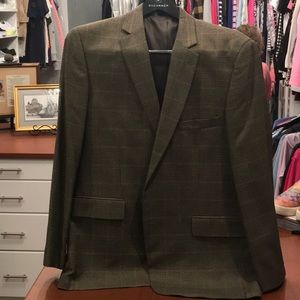Club Room Sport Coat. Brown check. 44R. Like new